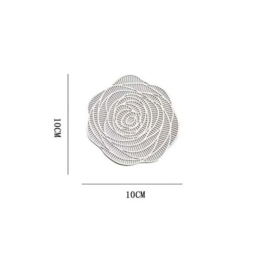 Coffee Cup Coaster PVC Pad Silver