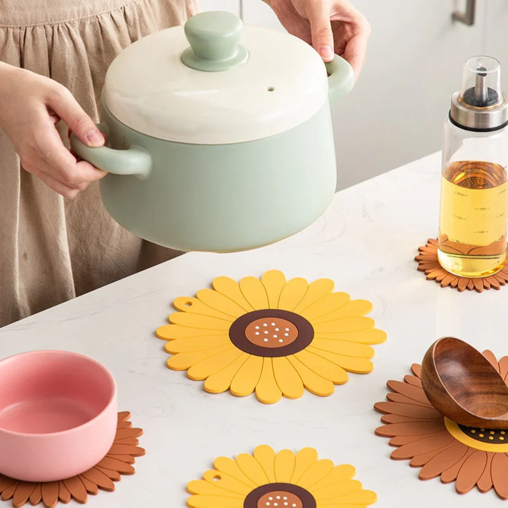 Sunflower Heat Insulation Cup Coaster Non-Slip