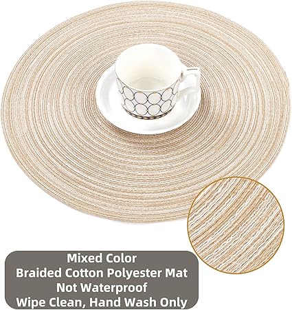 Round Braided Placemats Set