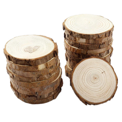 Natural Round Wooden Slice Cup Mat Coaster
