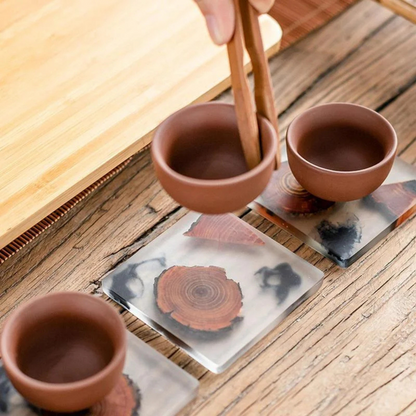 Wooden Home Resin Insulation Simple Cup Coaster