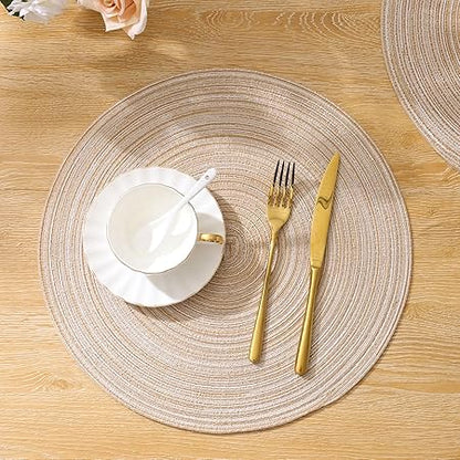 Round Braided Placemats Set
